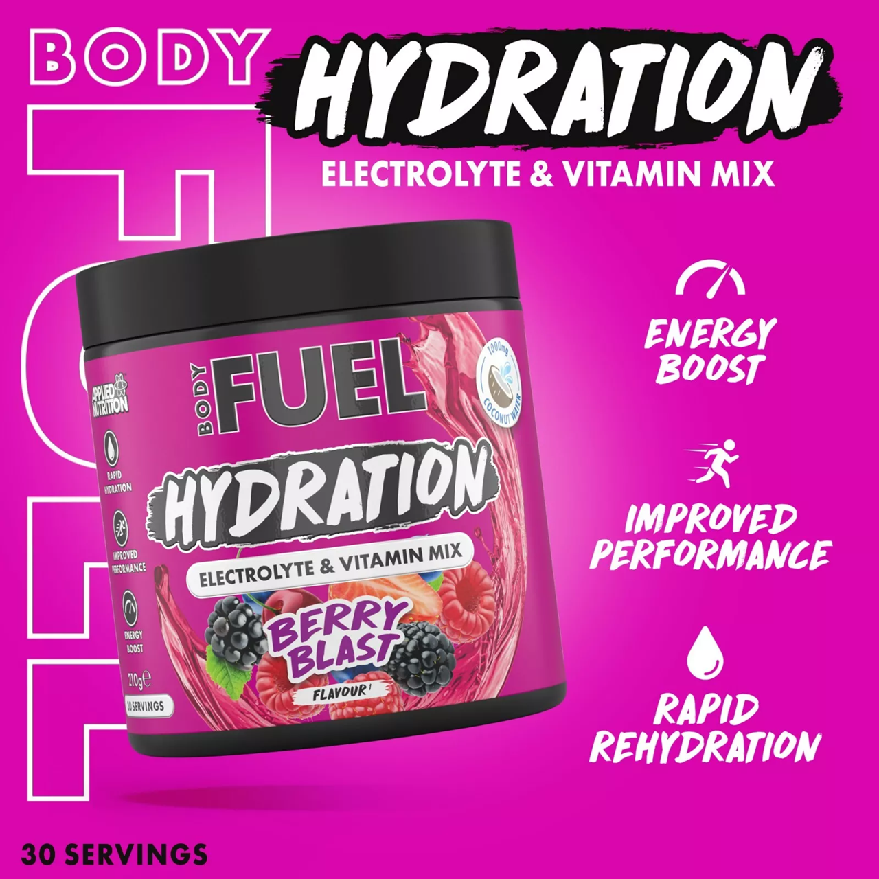 BodyFuel Hydration Powder – Electrolyte Mix (30 Servings)