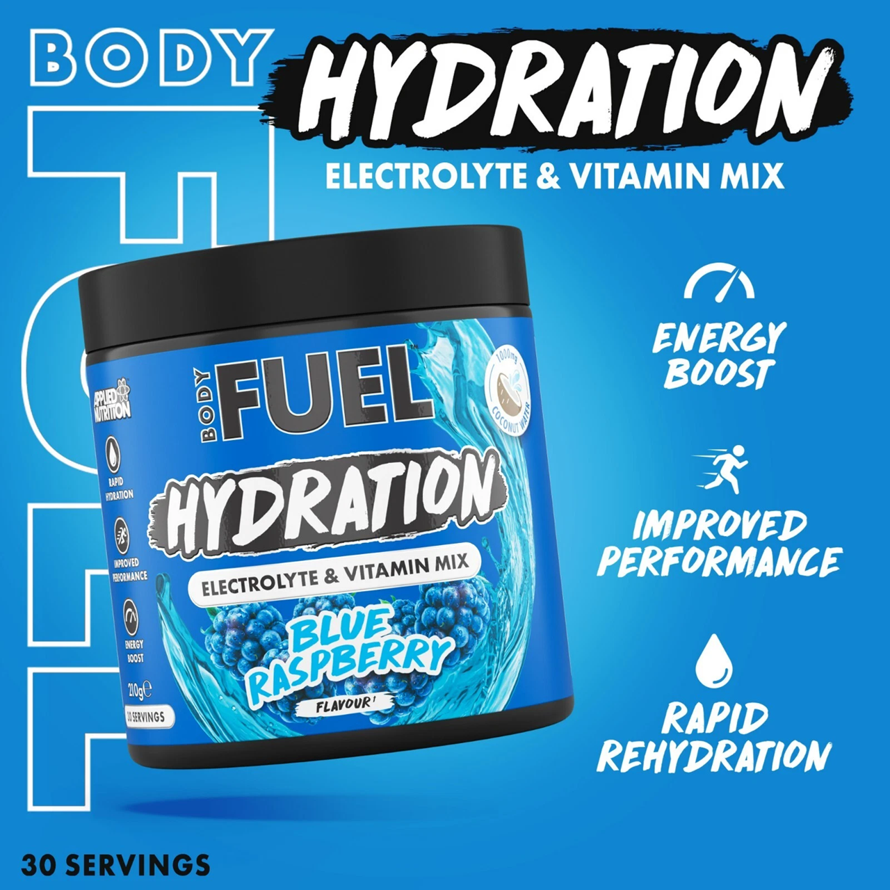 BodyFuel Hydration Powder – Electrolyte Mix (30 Servings)