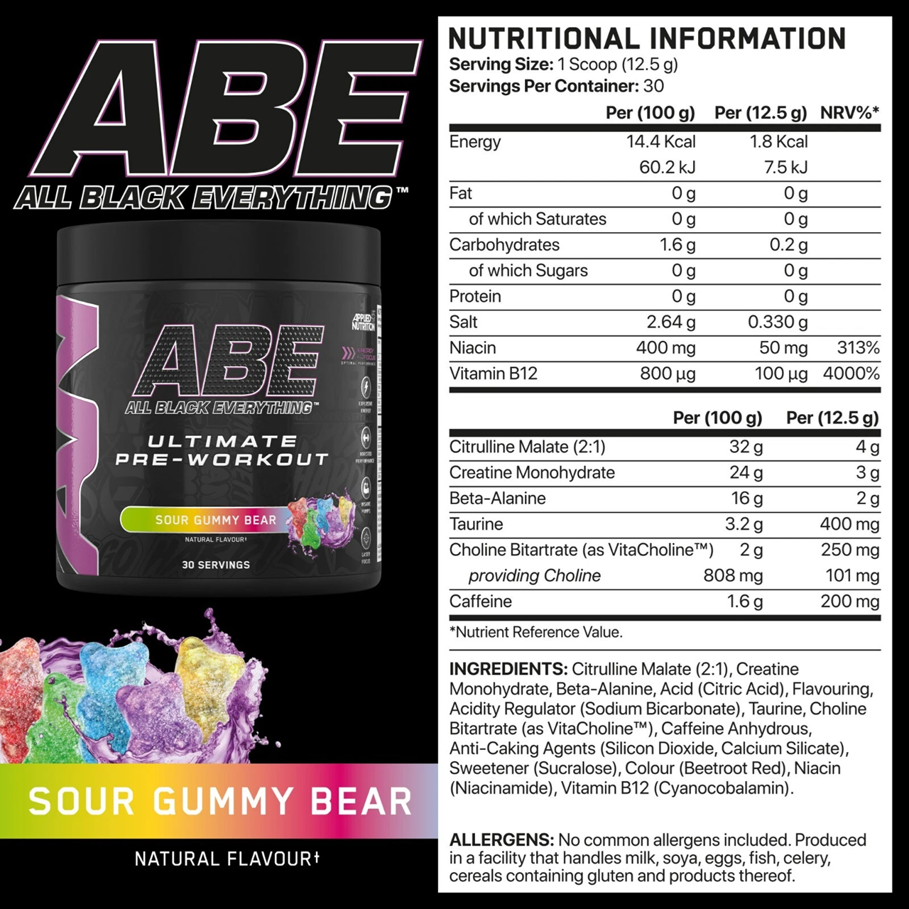 ABE Ultimate Pre-Workout – Energy & Focus (30 Servings)