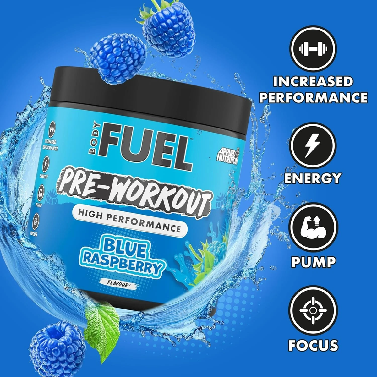 BodyFuel Pre-Workout Powder – High Energy (40 Servings)