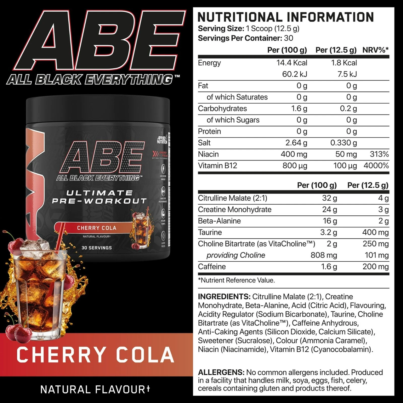 ABE Ultimate Pre-Workout – Energy & Focus (30 Servings)