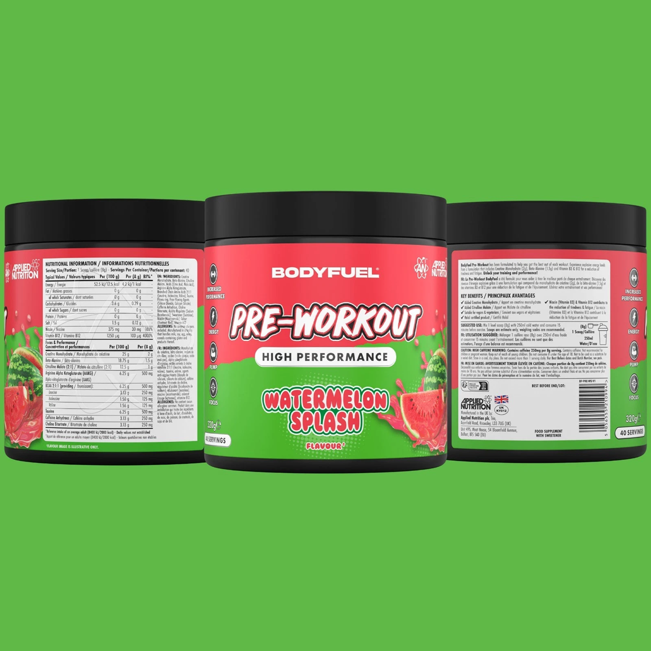 BodyFuel Pre-Workout Powder – High Energy (40 Servings)
