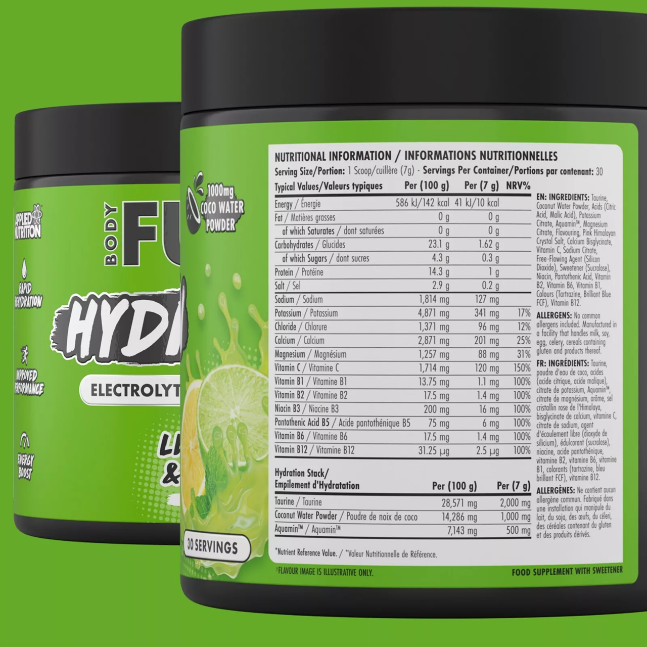 BodyFuel Hydration Powder – Electrolyte Mix (30 Servings)