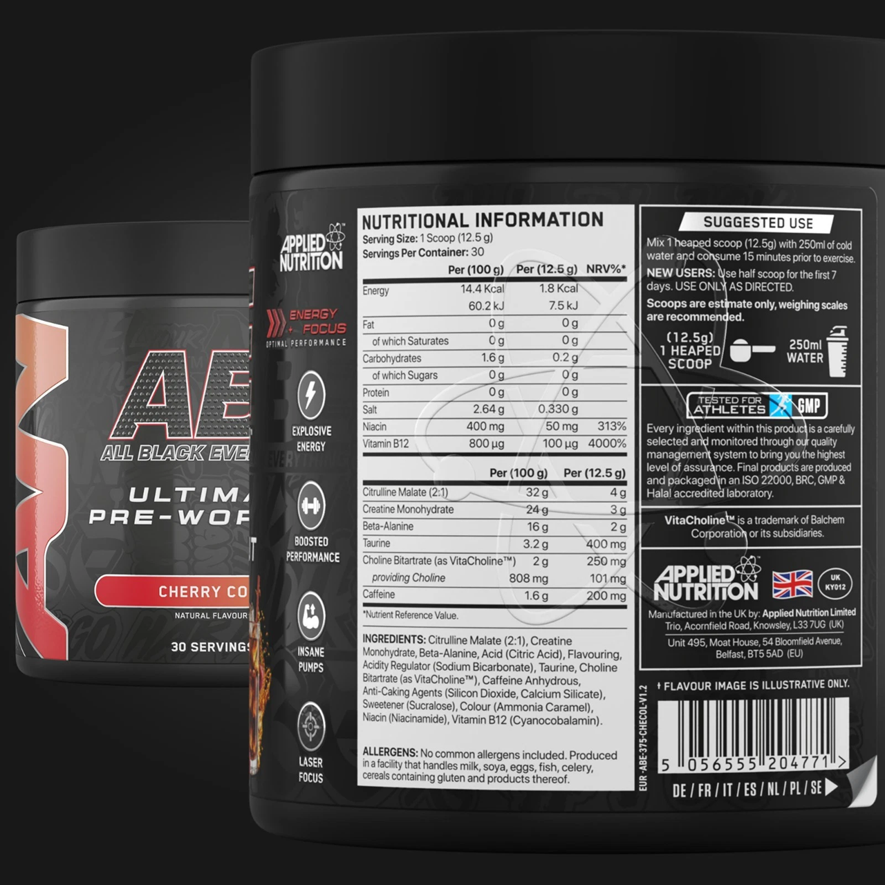 ABE Ultimate Pre-Workout – Energy & Focus (30 Servings)