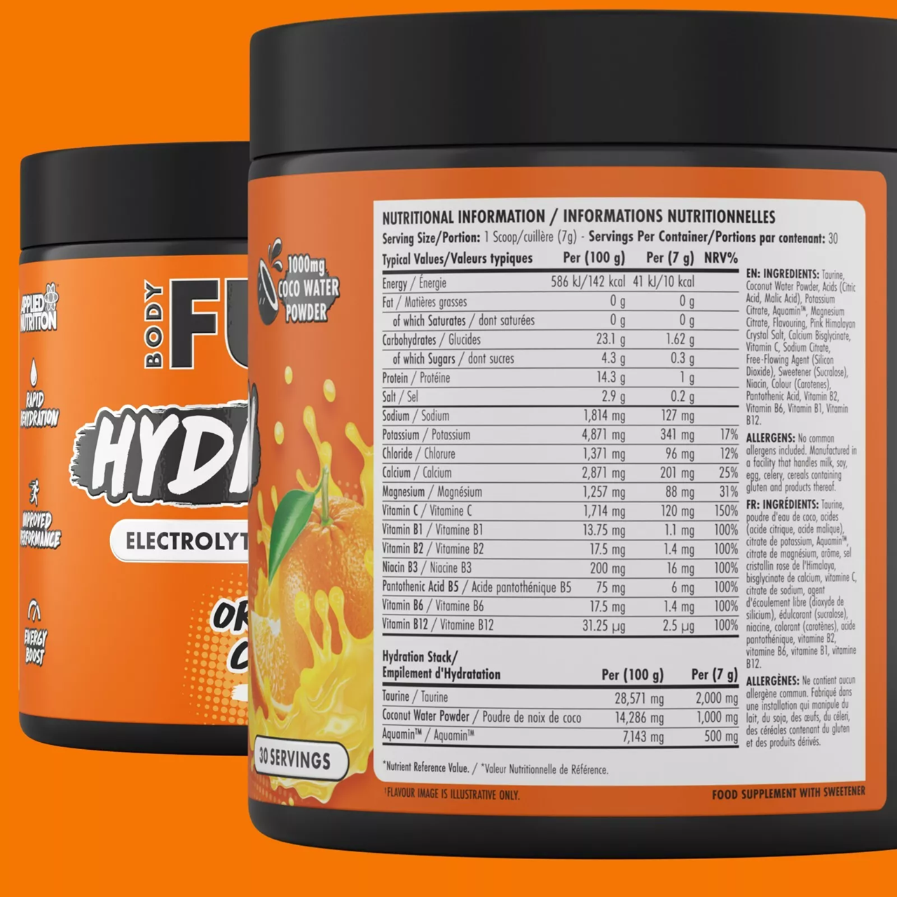 BodyFuel Hydration Powder – Electrolyte Mix (30 Servings)