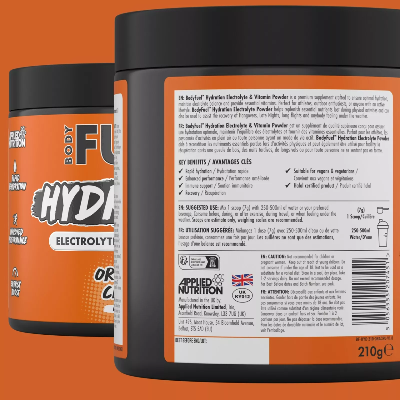 BodyFuel Hydration Powder – Electrolyte Mix (30 Servings)