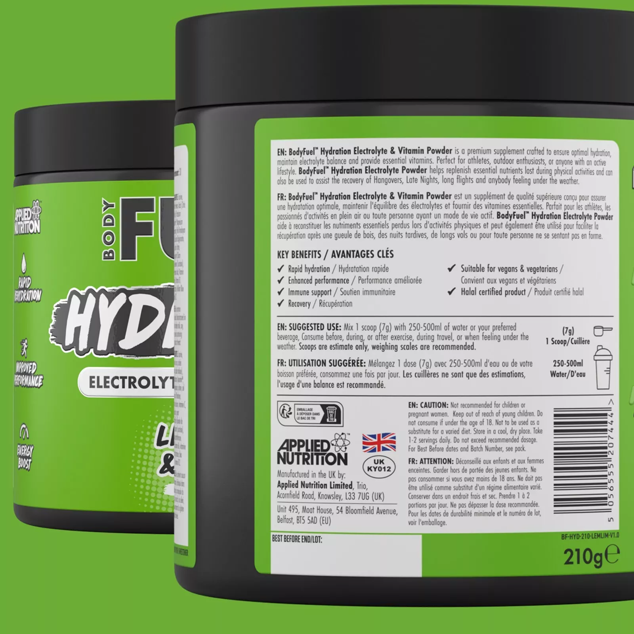 BodyFuel Hydration Powder – Electrolyte Mix (30 Servings)